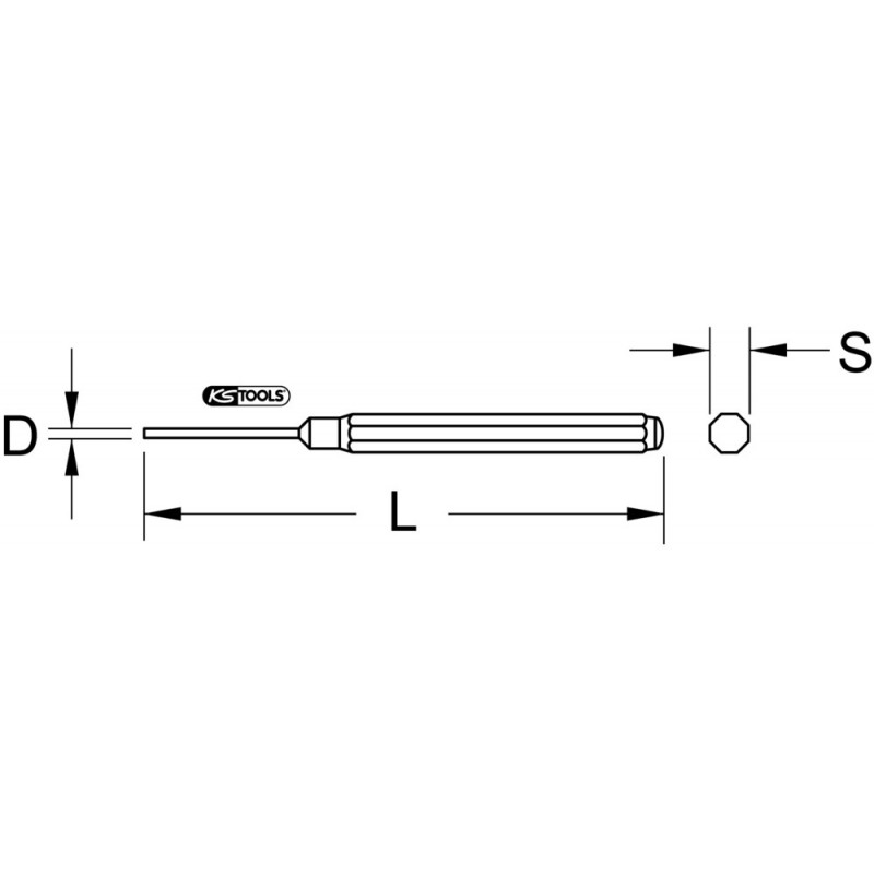 Chasse-goupilles avec système R-Ball, 3 mm - corps hexagonal KSTools | 156.0611