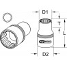 Douille 12 pans 3/8’’, 23 mm KSTools | 917.4812