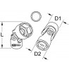 Douille 12 pans articulée 3/8" articulée, 13 mm KSTools | 917.4854
