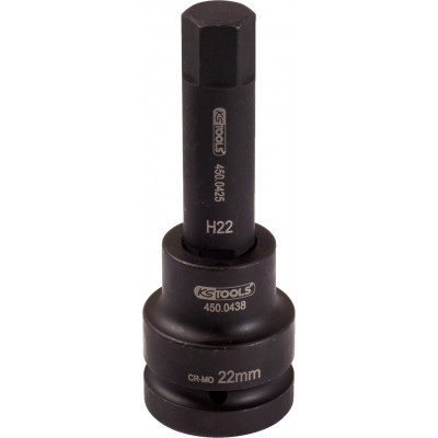 Douille tournevis longue à chocs 6 pans 1'', 17 mm KSTools | 450.0491
