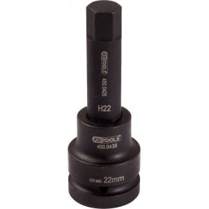 Douille tournevis longue à chocs 6 pans 1'', 24 mm KSTools | 450.0494