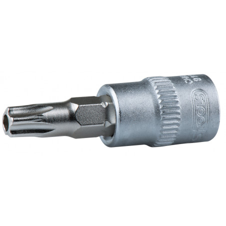 Douille tournevis ULTIMATE TORX® percé 1/4'', L.37 mm - T9 KSTools | 911.1485