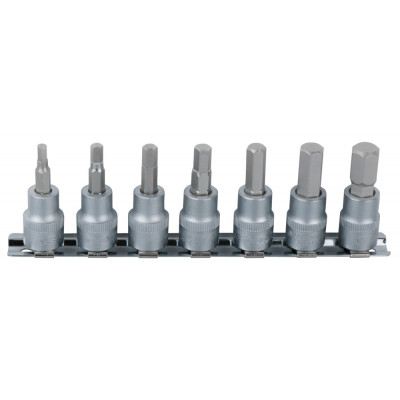 Rail de 7 douilles tournevis 6 pans ULTIMATE 1/4'', 2,5 - 8 mm KSTools | 911.1544
