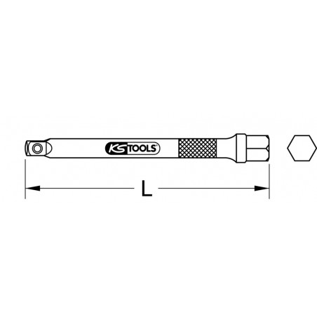 Rallonge ULTIMATE® 1/4'', L.400 mm KSTools | 911.2585