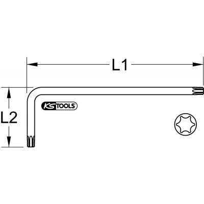 Clé mâle TORX® longue, T5 KSTools | 151.2854