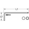 Clé mâle 6 pans à tête sphérique extra-longue, 1/8'' KSTools | 151.3305