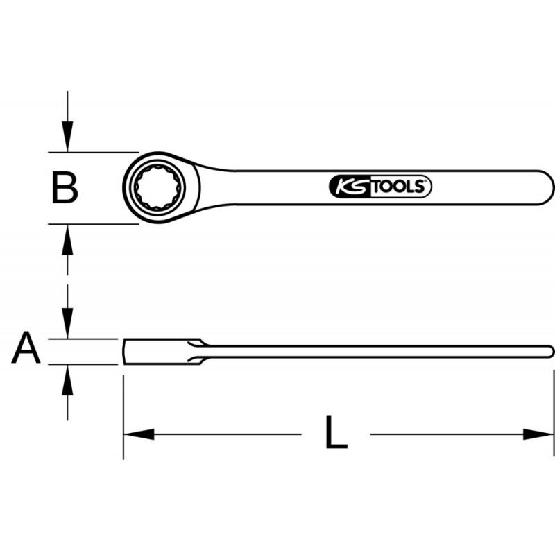 Clé à œil INOX, 56 mm KSTools | 964.1056