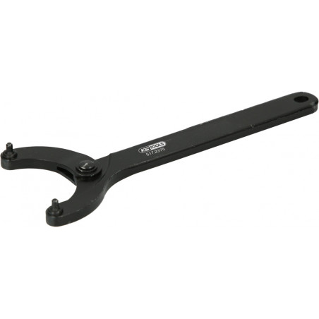Clé à ergot brunie articulée pour écrous à empreintes sur le dessus, 18 - 40 mm KSTools | 517.2375