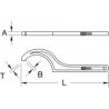 Clé à ergot brunie pour écrous à encoches latérales, 205-220 mm KSTools | 517.2374
