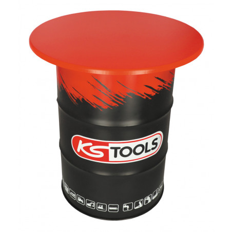 Lot d'une table et 4 tabourets hauts esprit fût KSTools | 100140-A1