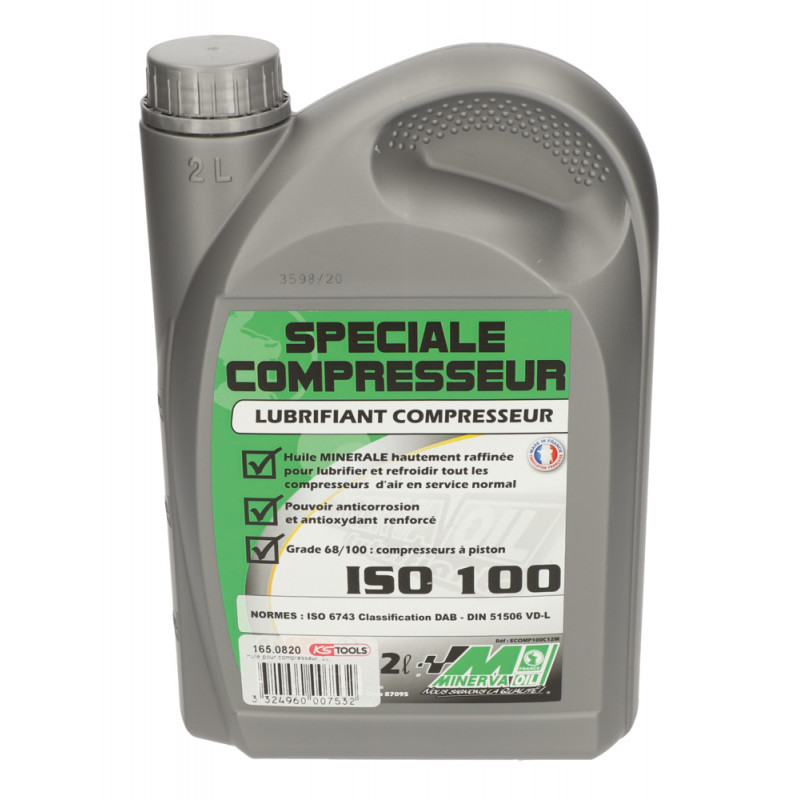 Lubrifiant ISO 100 pour compresseurs, 2 L KSTools | 165.0820
