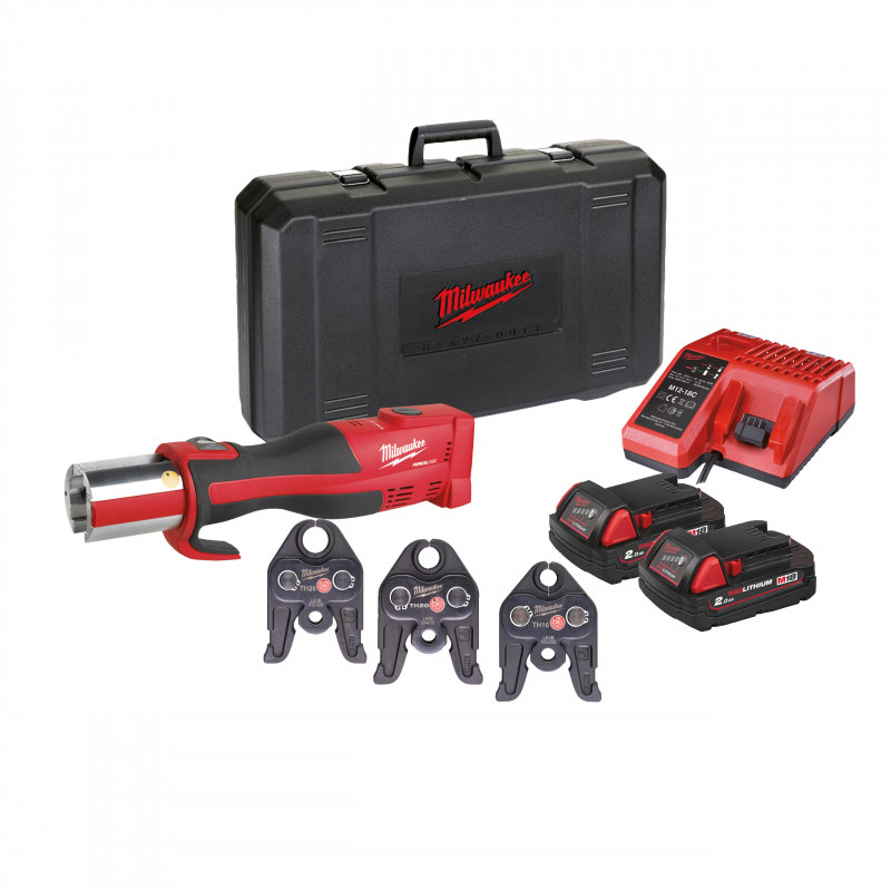 M18 BLHPT202C TH-SET2 - Pince A sertir BRUSHLESS 18V, 2Ah Plombier. Pack NRJ 12V 2AH Milwaukee | 4933478071