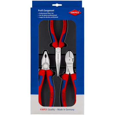 Lot de 3 pinces chromées "Essentielles" 03 05 180 - 26 15 200 - 74 05 180 - KNIPEX | 00 20 11 V01