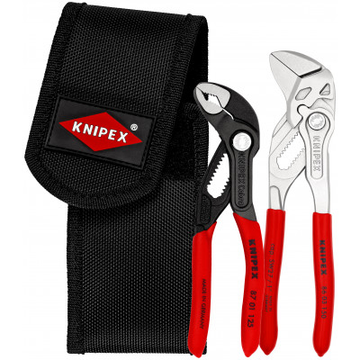 Mini-jeu de 2 pinces en pochette ceinture, Cobra® 125mm et Pince-clé 150mm - KNIPEX | 00 20 72 V01