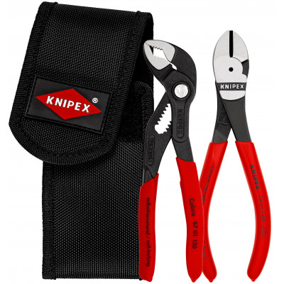 Mini-jeu de 2 pinces en pochette ceinture, Cobra® 150mm et Pince coupante 140mm - KNIPEX | 00 20 72 V02