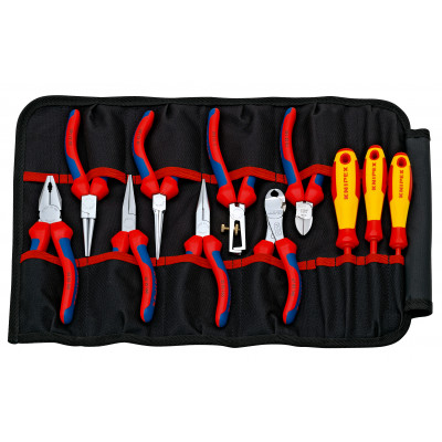 Trousse 11 outils pour techniciens en télécommunication et électroniciens - KNIPEX | 00 19 41
