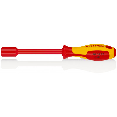 Clé à douille - 13mm - Avec poignée de tournevis - Longueur 237mm - Isolée 1000V - KNIPEX | 98 03 13