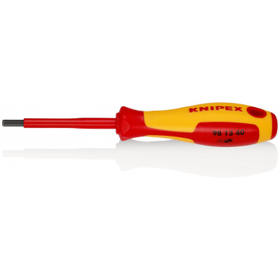 Tournevis 6 pans mâle 4mm - Longueur lame 75mm - Isolé 1000V - KNIPEX | 98 13 40