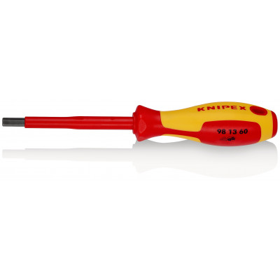 Tournevis 6 pans mâle 6mm - Longueur lame 100mm - Isolé 1000V - KNIPEX | 98 13 60