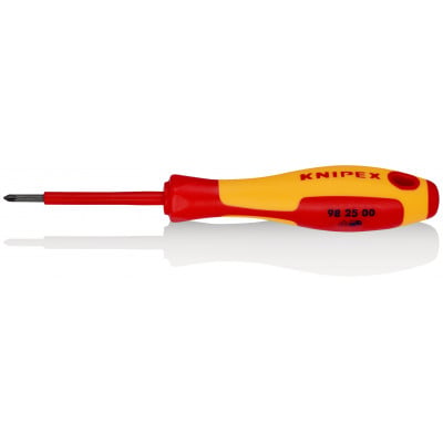 Tournevis cruciforme Pozidriv® - PZ0 - Isolé 1000V - Longueur lame 60mm - KNIPEX | 98 25 00
