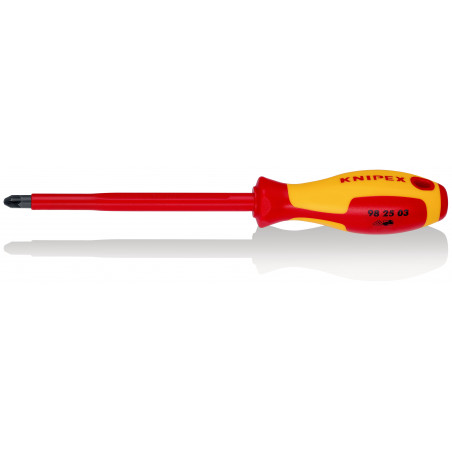 Tournevis cruciforme Pozidriv® - PZ3 - Isolé 1000V - Longueur lame 150mm - KNIPEX | 98 25 03