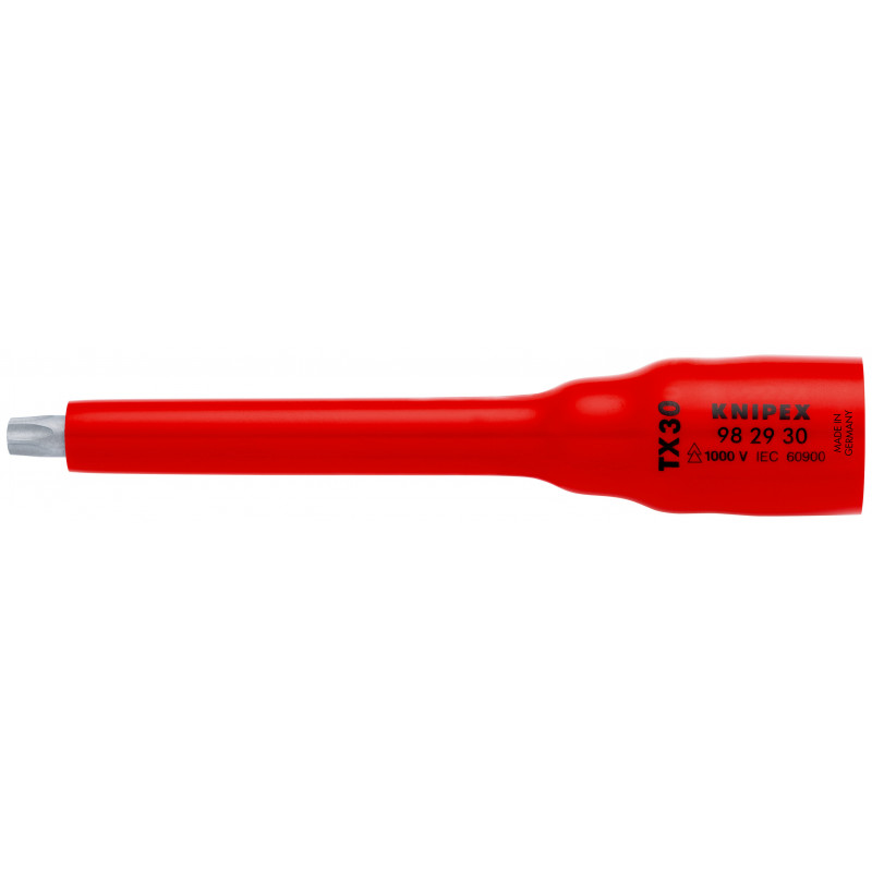 Douille 3/8" Torx® TX30 - 123 mm - Carré femelle 3/8" - Isolée 1000V - KNIPEX | 98 29 30