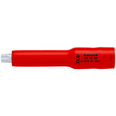 Douille 3/8" Torx® TX50 - 117 mm - Carré femelle 3/8" - Isolée 1000V - KNIPEX | 98 29 50