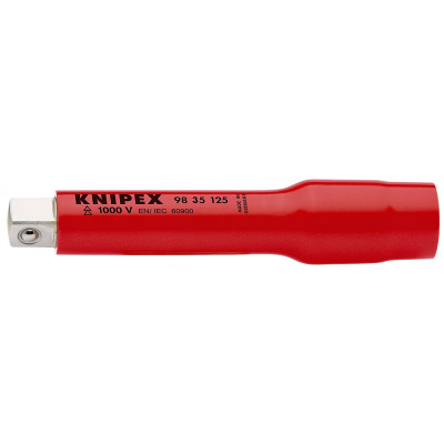 Rallonge pour clé à cliquet - Carré mâle et femelle 3/8" - 125mm - Isolée 1000V - KNIPEX | 98 35 125
