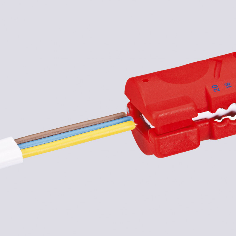 Outil à dégainer pour câbles plats 12mm et ronds Ø4 - 13mm - 125mm - Sur carte - KNIPEX | 16 64 125 SB