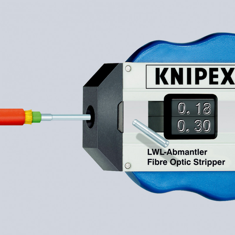 Outil à dénuder la gaine primaire 0,125mm des câbles fibres optiques - Sur carte - KNIPEX | 12 85 100 SB