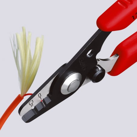 Outil à dénuder pour câbles fibres optiques - 130mm - 0,125-0,25mm -Sur carte - KNIPEX | 12 82 130 SB