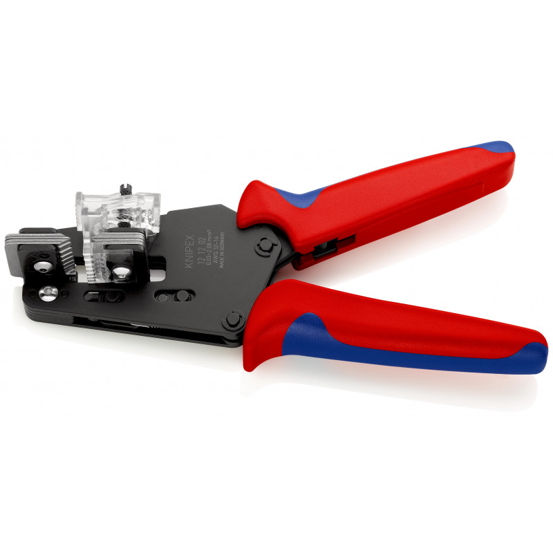 Pince à dénuder 4 couteaux de forme 0,03 à 2,08mm² / AWG 32-14 - 195mm - KNIPEX | 12 12 02