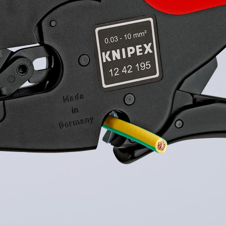 Pince à dénuder MultiStrip10 automatique 0,03 à 10mm² - Coupe-câble 10mm² - KNIPEX | 12 42 195