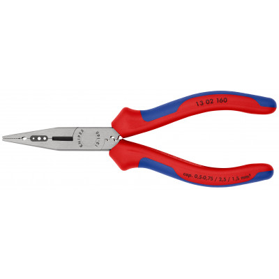 Pince multifonctions coupe - 160mm - Gainage bi-matière - Sur carte - KNIPEX | 13 02 160 SB