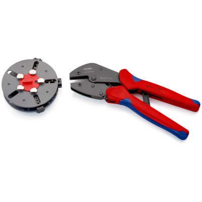 Pince à sertir MultiCrimp® 250mm - Fournie avec 3 matrices - Sur carte - KNIPEX | 97 33 01
