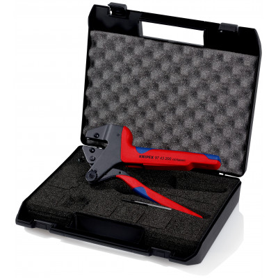 Pince à sertir universelle 200mm - Gaines bi-matière - Sans matrice - En coffret - KNIPEX | 97 43 200