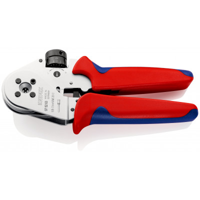 Pince à sertir 4 points - Pour contacts tournés - Avec positionneur - KNIPEX | 97 52 63