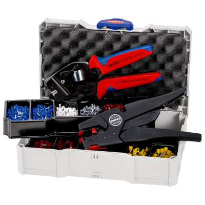 Coffret de sertissage : Embouts de câbles - Pince 97 53 09 - Pince 12 40 200 - KNIPEX | 97 90 16