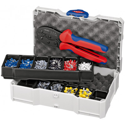 Coffret assortiment de sertissage pince à sertir 97 52 38 et embouts isolés - KNIPEX | 97 90 23