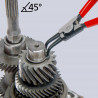 Pince pour circlips extérieurs coudée à 45° de 19 à 60mm - Gainage PVC - KNIPEX | 46 31 A22
