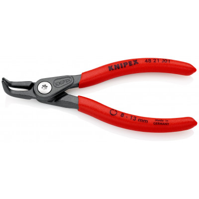 Pince pour circlips intérieurs coudée à 90° de 8 à 13mm - 130mm - Gaines PVC - KNIPEX | 48 21 J01