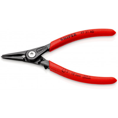 Pince circlips extérieurs de 3 à 10mm + vis de réglage - 140mm - Gainage PVC - KNIPEX | 49 31 A0