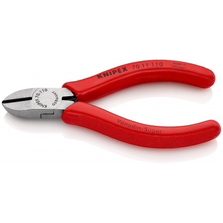 Pince coupante de côté avec ressort 110mm - Gainage PVC - 62 HRC - KNIPEX | 70 11 110