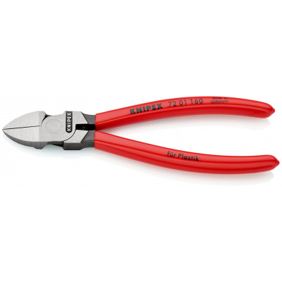 Pince coupante de côté pour plastique avec ressort 160mm - Gainage PVC - KNIPEX | 72 01 160