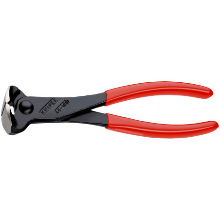 Pince coupante de devant démultipliée à tête large 180mm - Gainage PVC -61 HRC - KNIPEX | 68 01 180