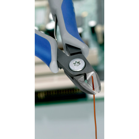 Pince coupante électronique renforcée 125mm - Ressort - Gainage bi-matière - KNIPEX | 79 12 125