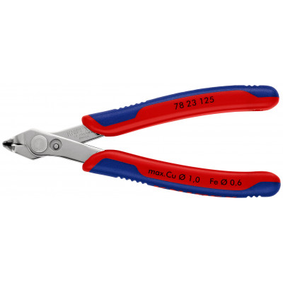 Pince coupante électronique Super Knips® 125mm coudée à 60° - Gainage bimatière - KNIPEX | 78 23 125