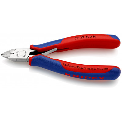 Pince coupante électronique tranchants au carbure 120mm - Gainage bi-matière - KNIPEX | 77 32 120 H