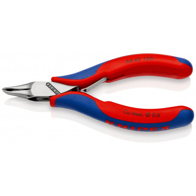 Pince électronique coupante de devant petit biseau 120mm 65° - Gaine bi-matière - KNIPEX | 64 62 120