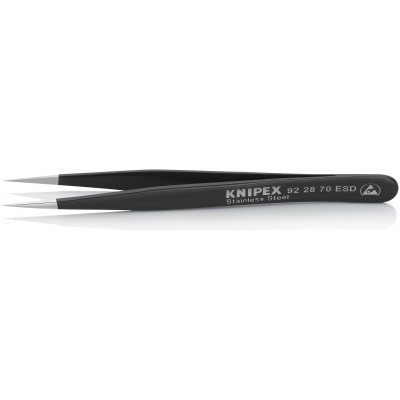 Brucelle de précision 110mm droite ESD Fine Acier inoxydable antimagnétique - KNIPEX | 92 28 70 ESD